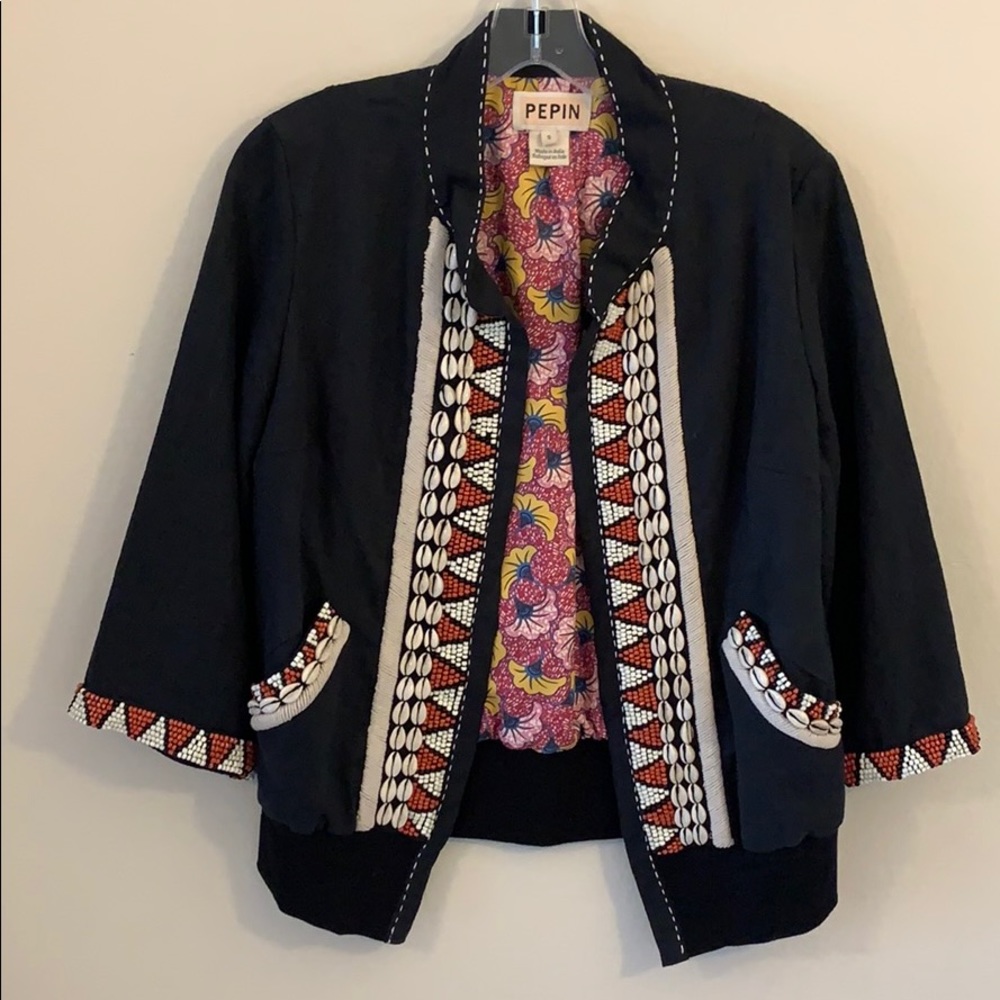 Pepin - Beaded and embroidered Jacket Size small